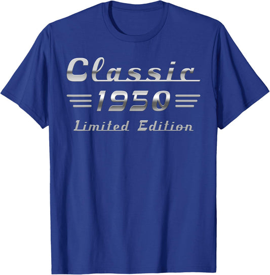 Classic 1950 Car 75th Birthday Limited Edition T-Shirt - T-Shirt | Royal