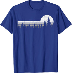 Trees Wildlife Nature Vintage Forest T-Shirt - T-Shirt | Royal