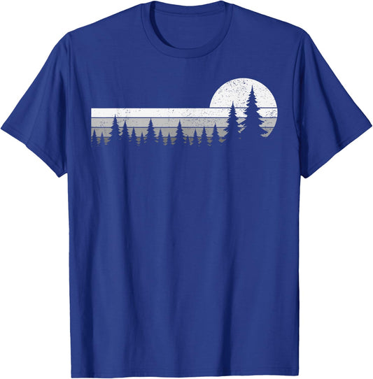 Trees Wildlife Nature Vintage Forest T-Shirt - T-Shirt | Royal
