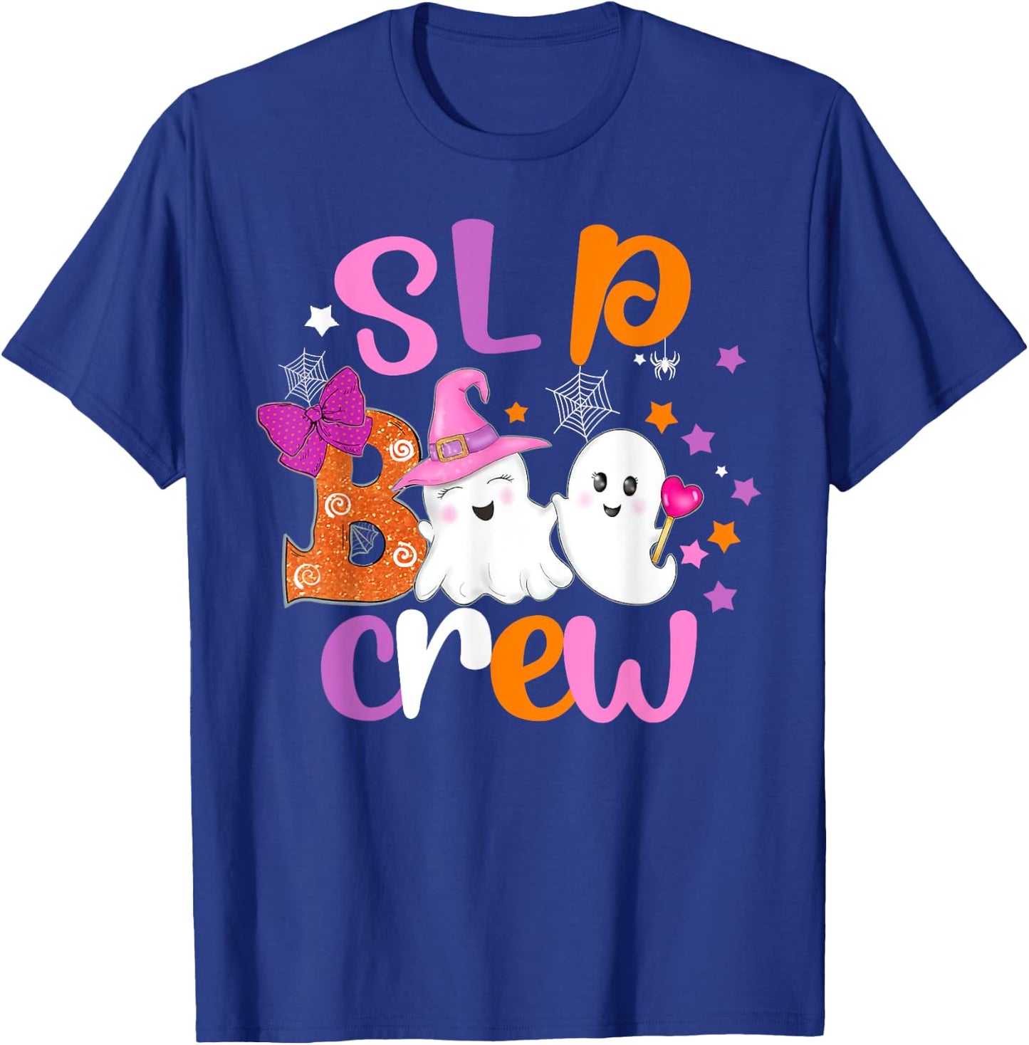 SLP Boo Crew Halloween Speech Therapy shirt SLP Halloween T-Shirt - T-Shirt | Royal