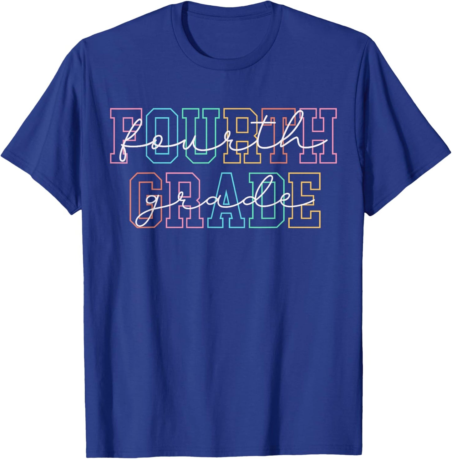Fourth Grade Teacher Girls Boys Back To School 4th Grade T-Shirt - T-Shirt | Royal
