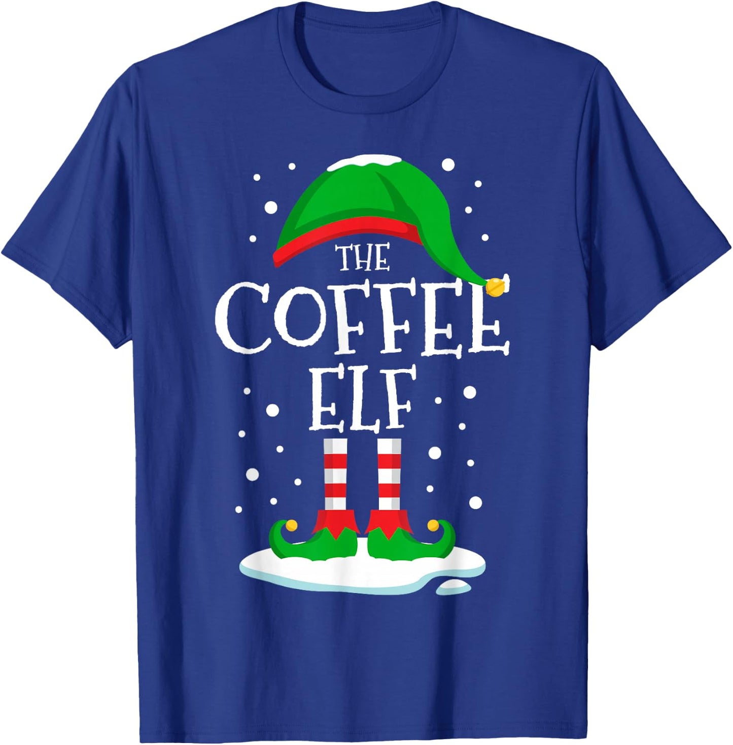 The Coffee Elf Christmas Family Matching Xmas Group Funny T-Shirt - T-Shirt | Royal