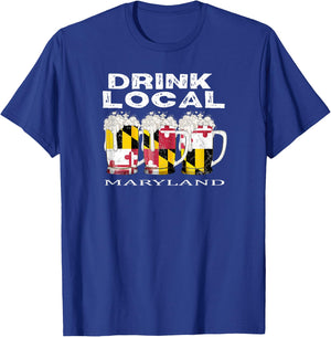 Beer Lover Mug Funny MD Maryland State Flag USA T-Shirt - T-Shirt | Royal