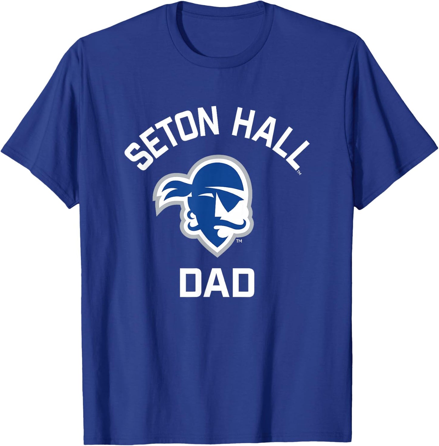 Seton Hall University SHU Pirates Arched Dad T-Shirt - T-Shirt | Royal