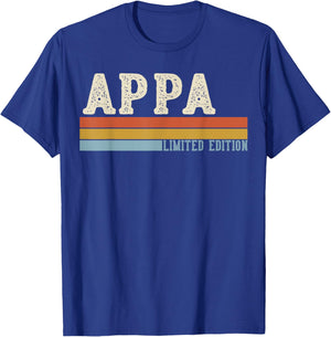 Appa Vintage Grandpa Fathers Day Retro T-Shirt - T-Shirt | Royal