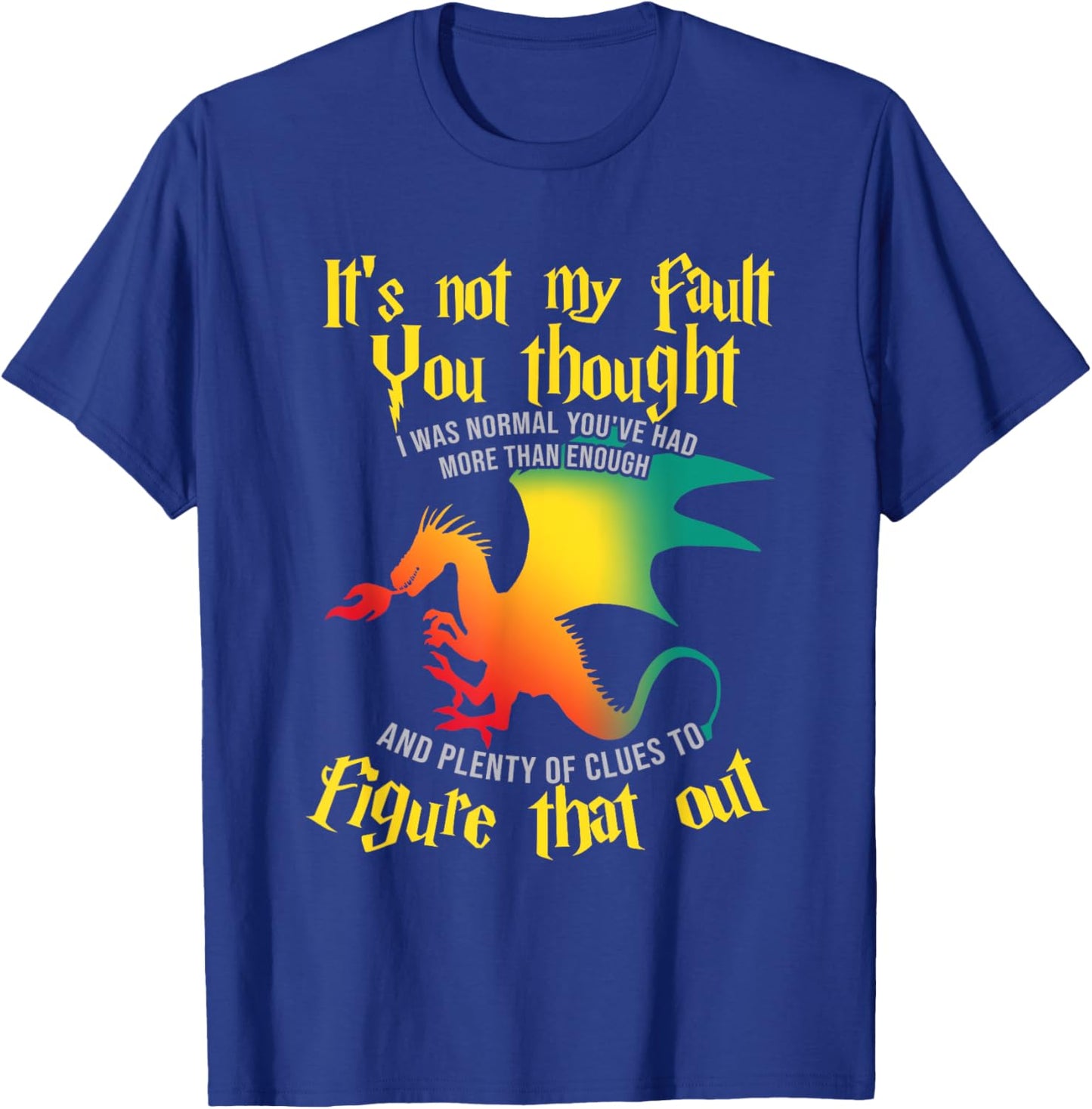 Dragon Shirt Men Myrhical Creature Fantasy Fire T-Shirt - T-Shirt | Royal