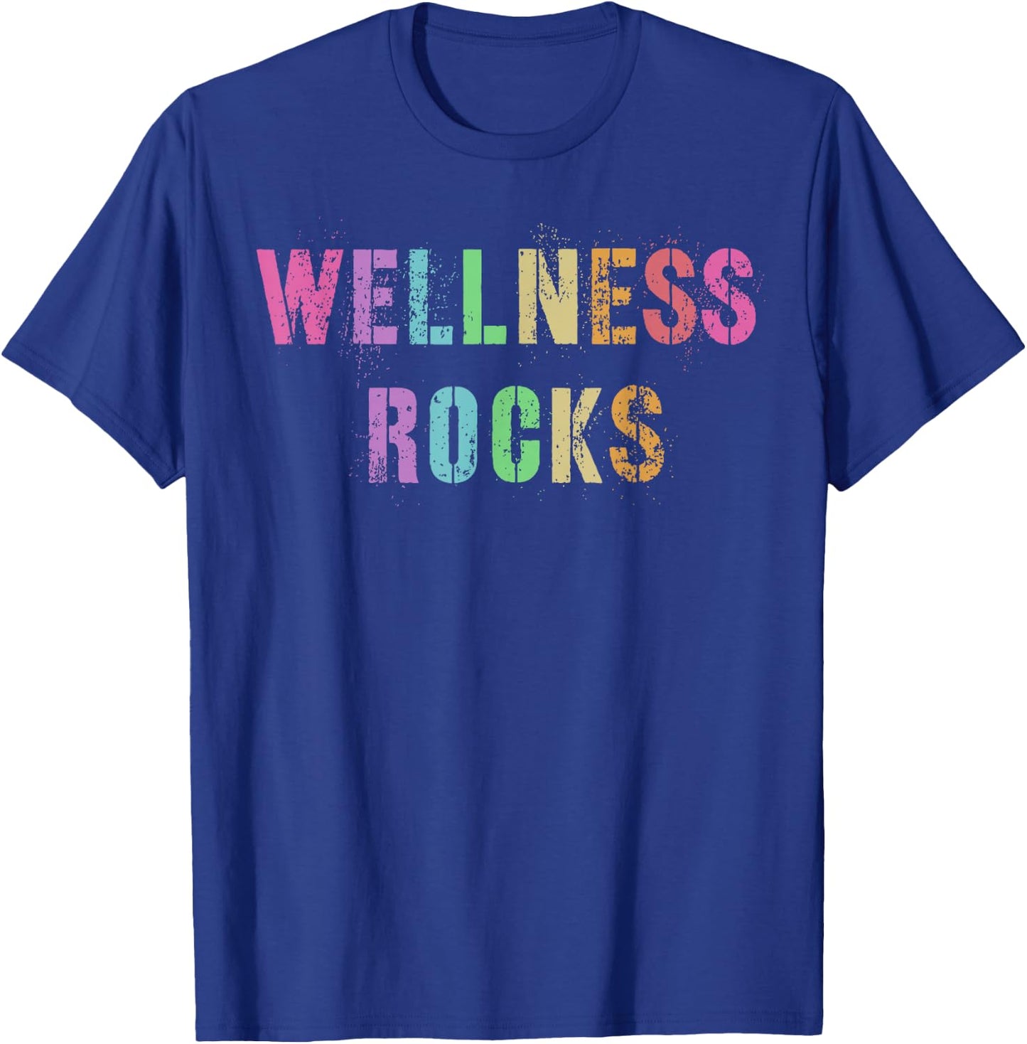 WELLNESS ROCKS Fitness Crew Health Trainer Yoga Nurse Squad T-Shirt - T-Shirt | Royal