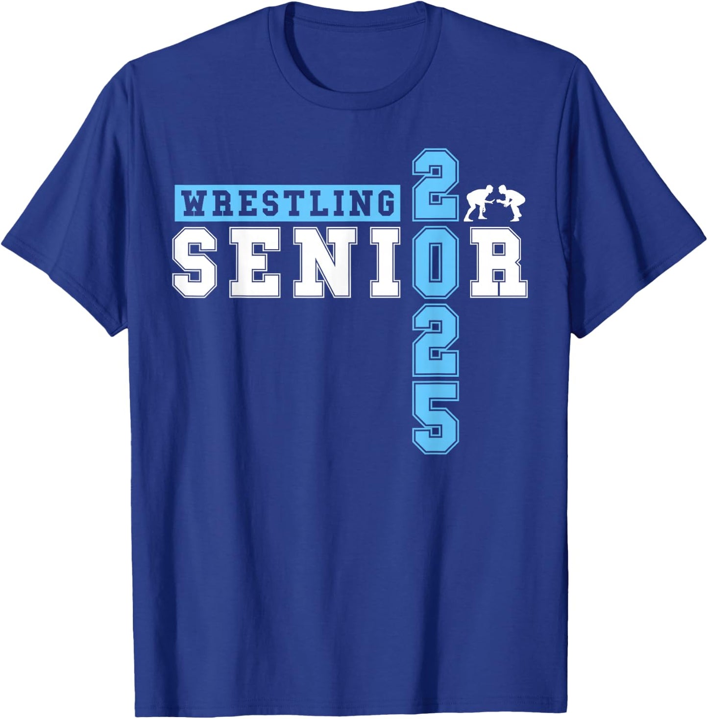 Wrestling Senior Night Wrestling Senior 2025 Graduation 39 T-Shirt - T-Shirt | Royal