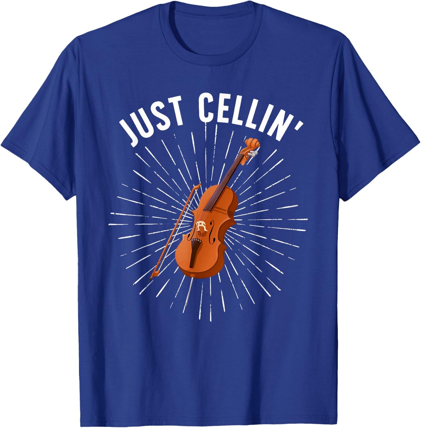Funny Cello Women Musical Cello Player Just Cellin' T-Shirt - T-Shirt | Royal