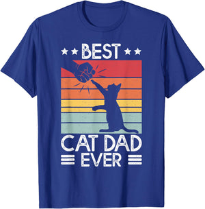 Cat Dad Shirt Best Cat Dad Ever Funny Dad T-Shirt - T-Shirt | Royal