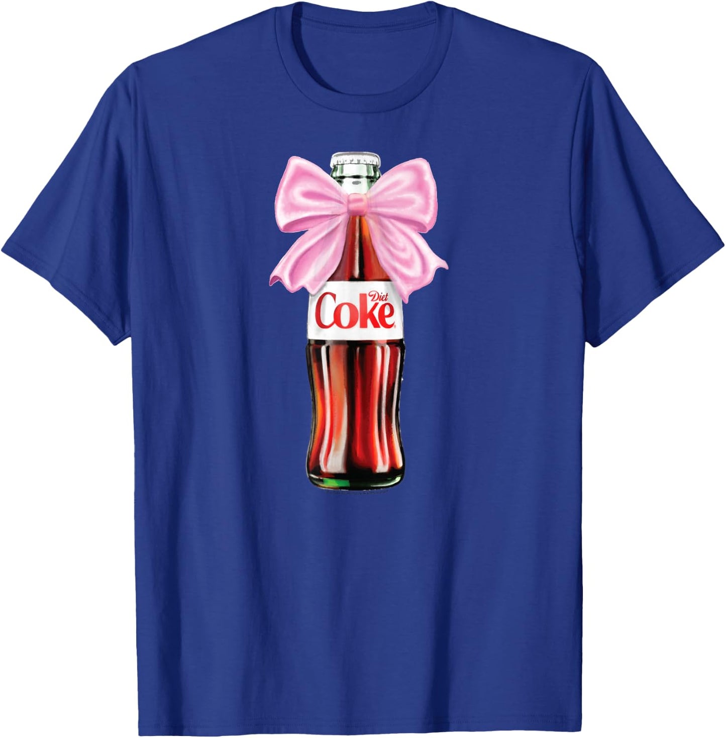 Diet Coke - Classic Bottle with Pink Coquette Bow T-Shirt - T-Shirt | Royal
