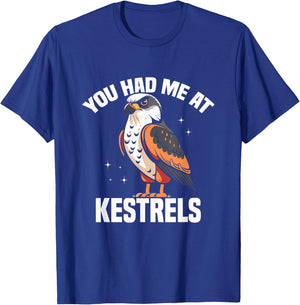 Kestrel Owner Birder Stuffed Animal Bird Food Kestrel T-Shirt - T-Shirt | Royal