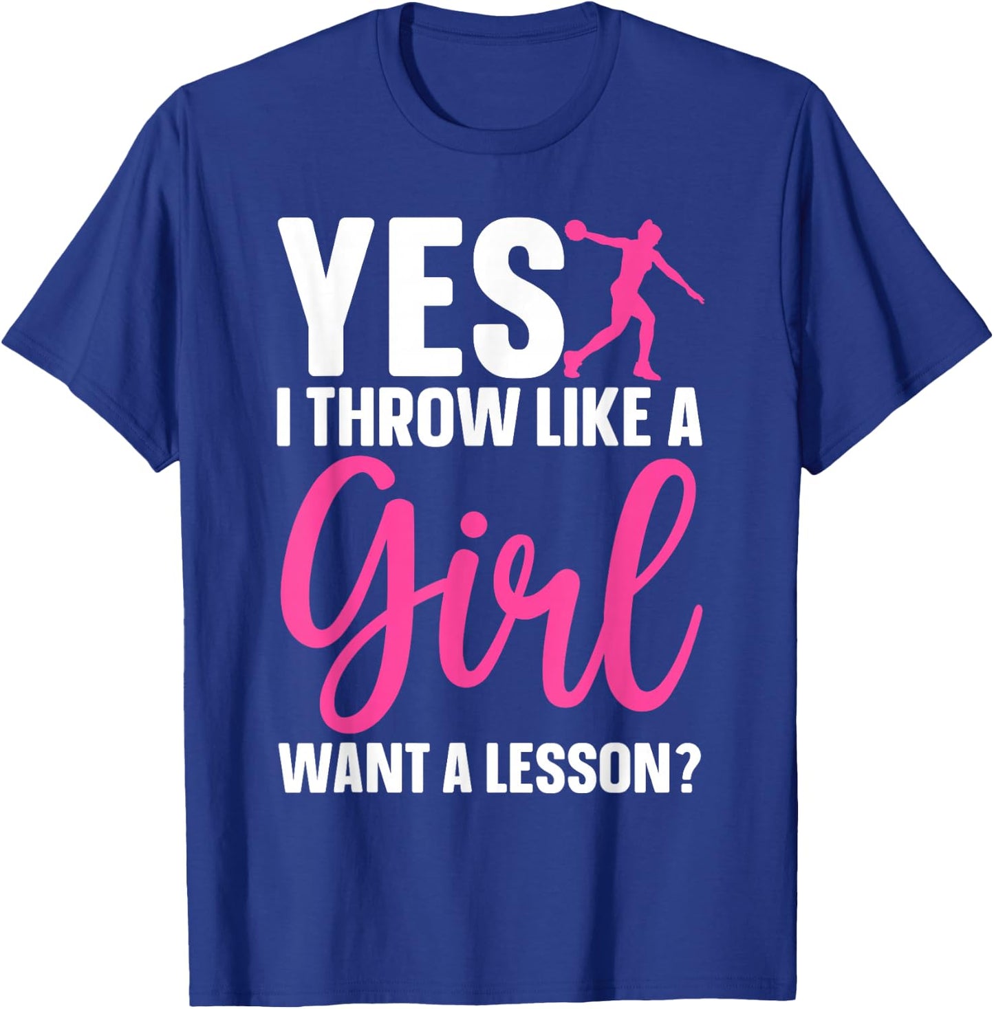 Discus Throwing Art Girls Athletics Discus Thrower T-Shirt - T-Shirt | Royal