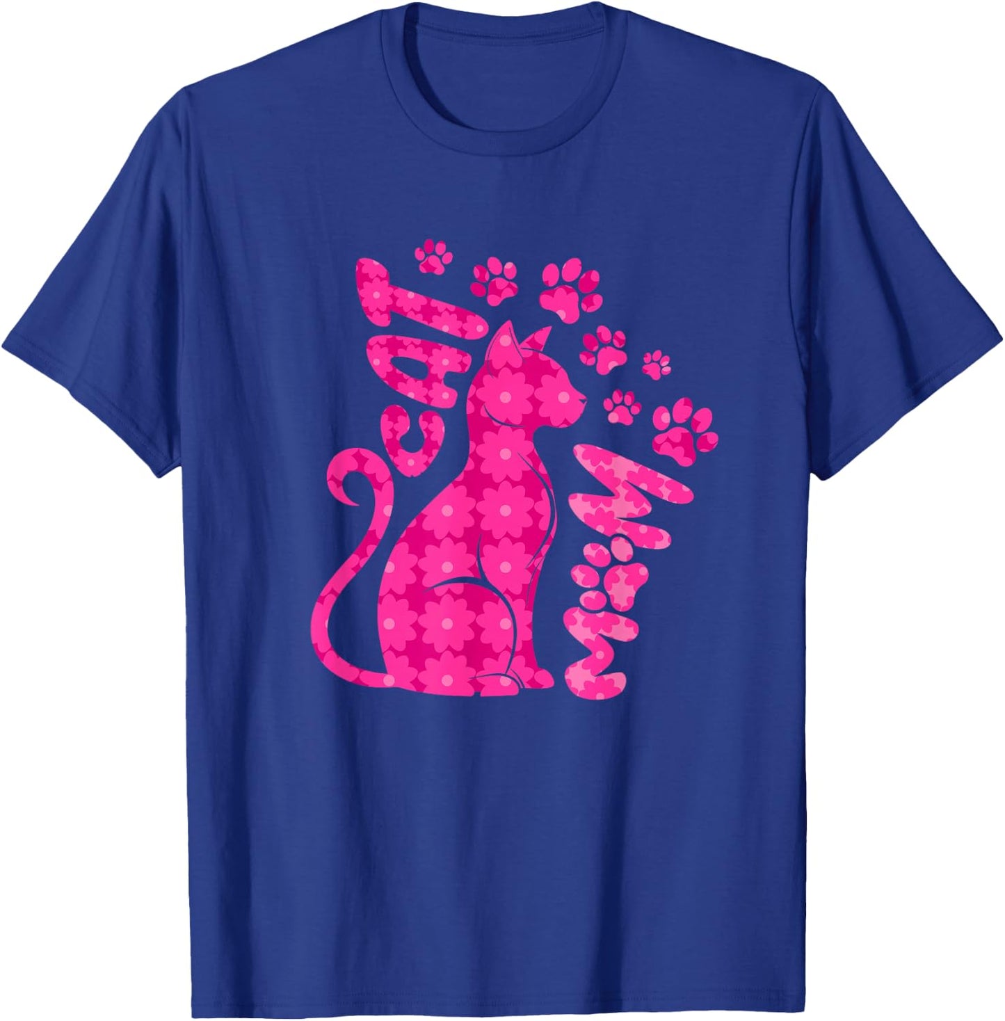 Cat Mom Happy Mothers Day For Cat Lovers Family Matching T-Shirt - T-Shirt | Royal