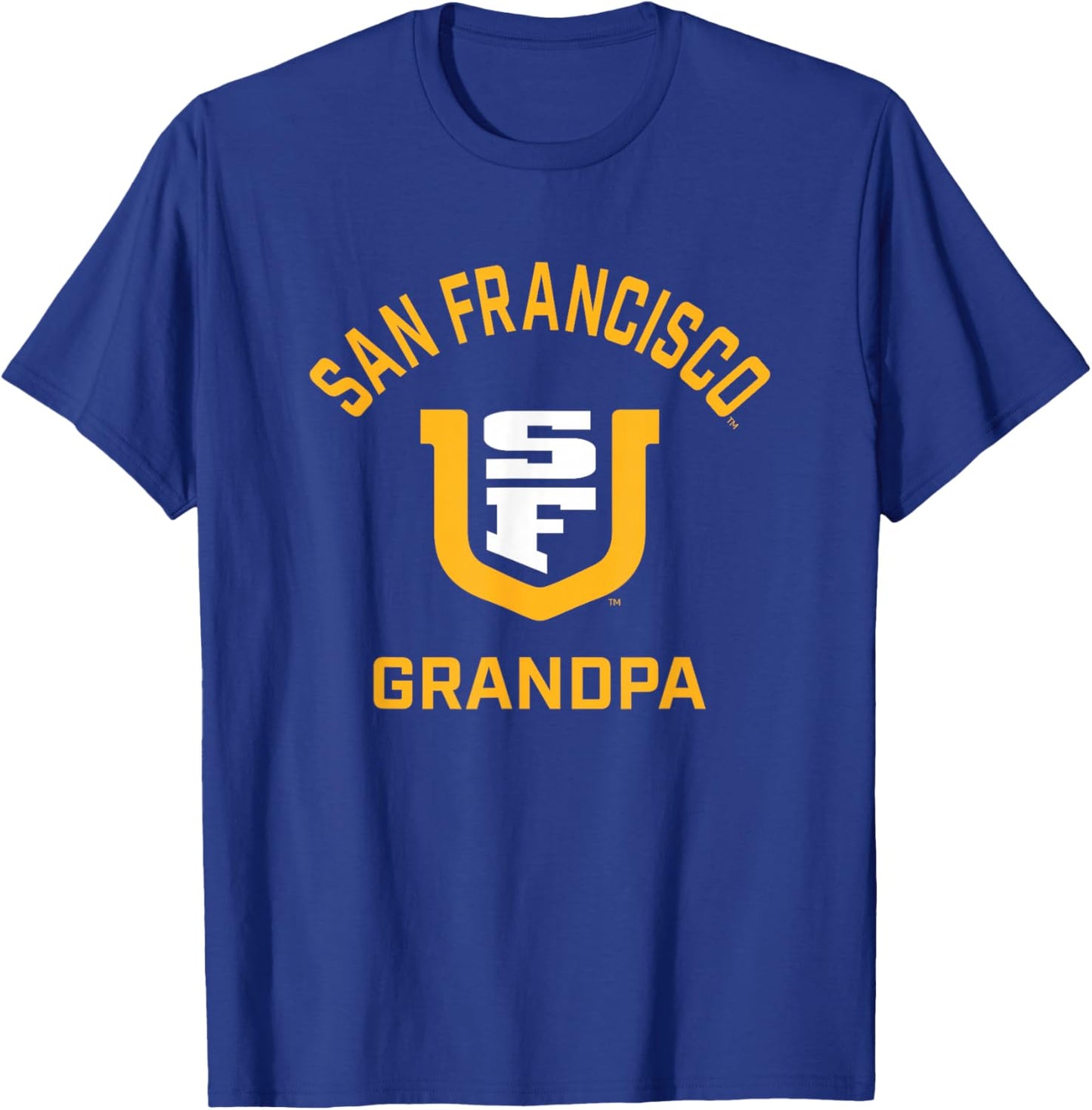 University of San Francisco USF Dons Arched Grandpa T-Shirt - T-Shirt | Royal