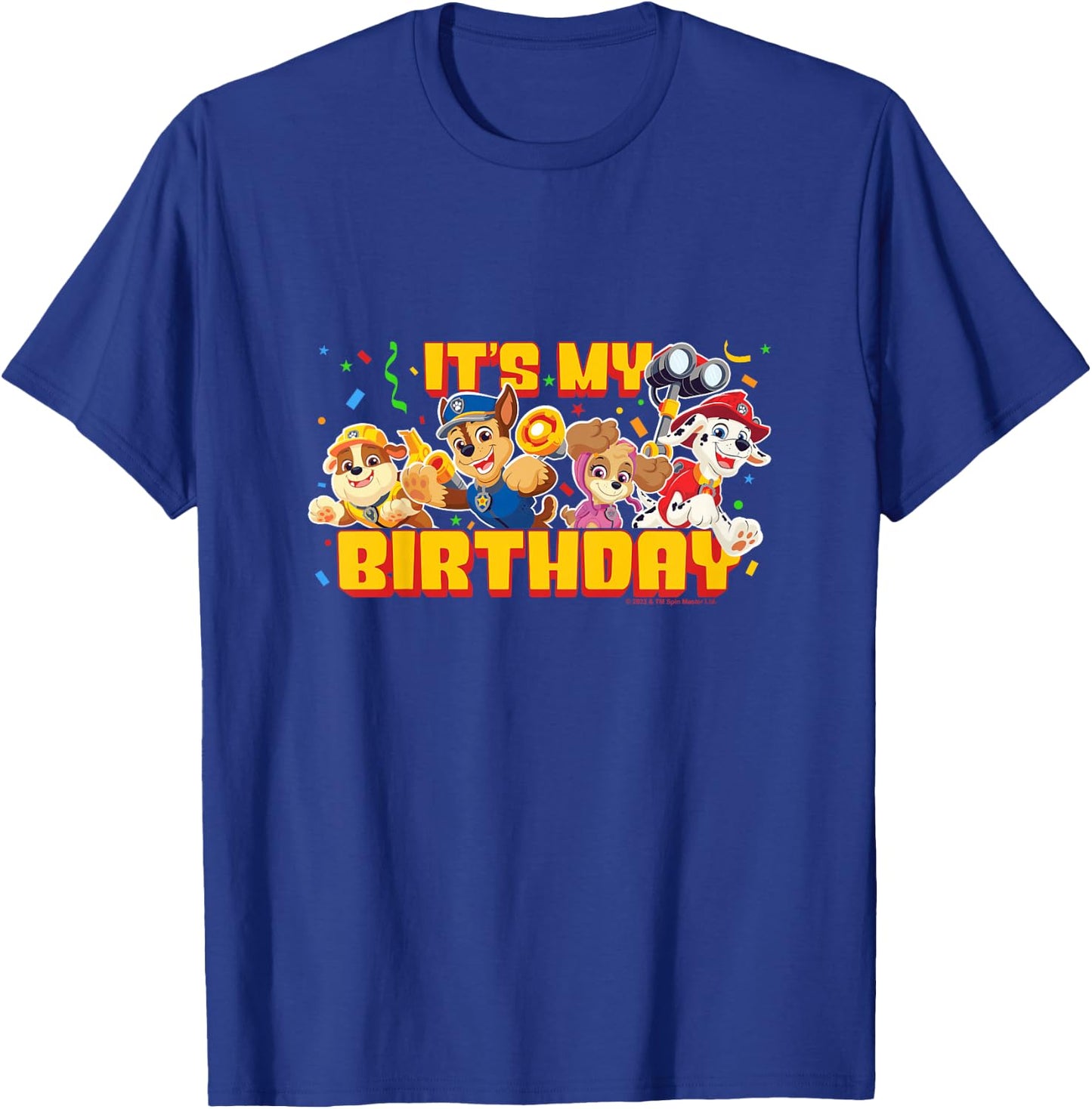 PAW Patrol Birthday It's My Birthday Cute Group Logo T-Shirt - T-Shirt | Royal