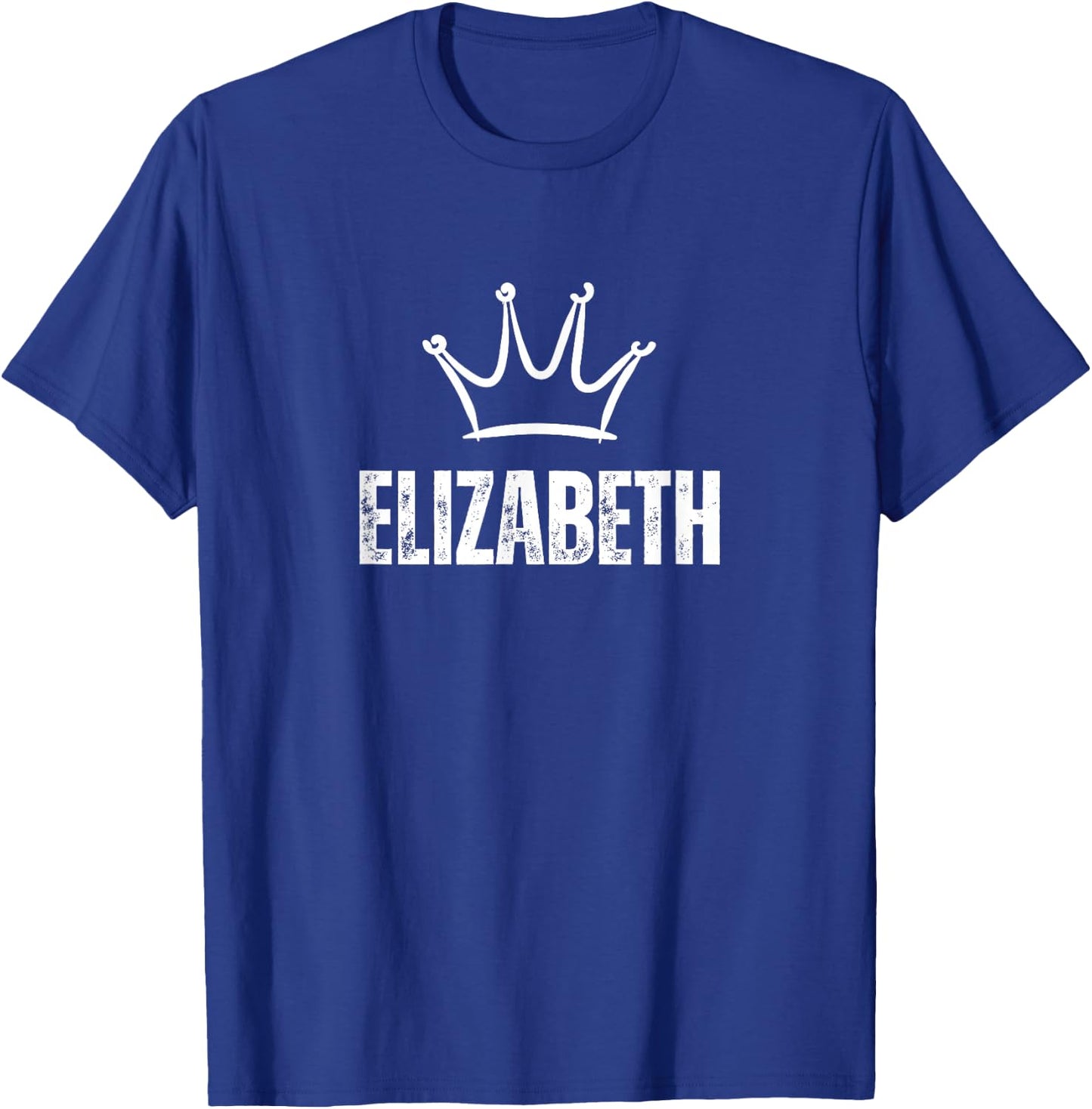 Elizabeth Queen Crown - Custom First Name Birthday #1 Winner T-Shirt - T-Shirt | Royal