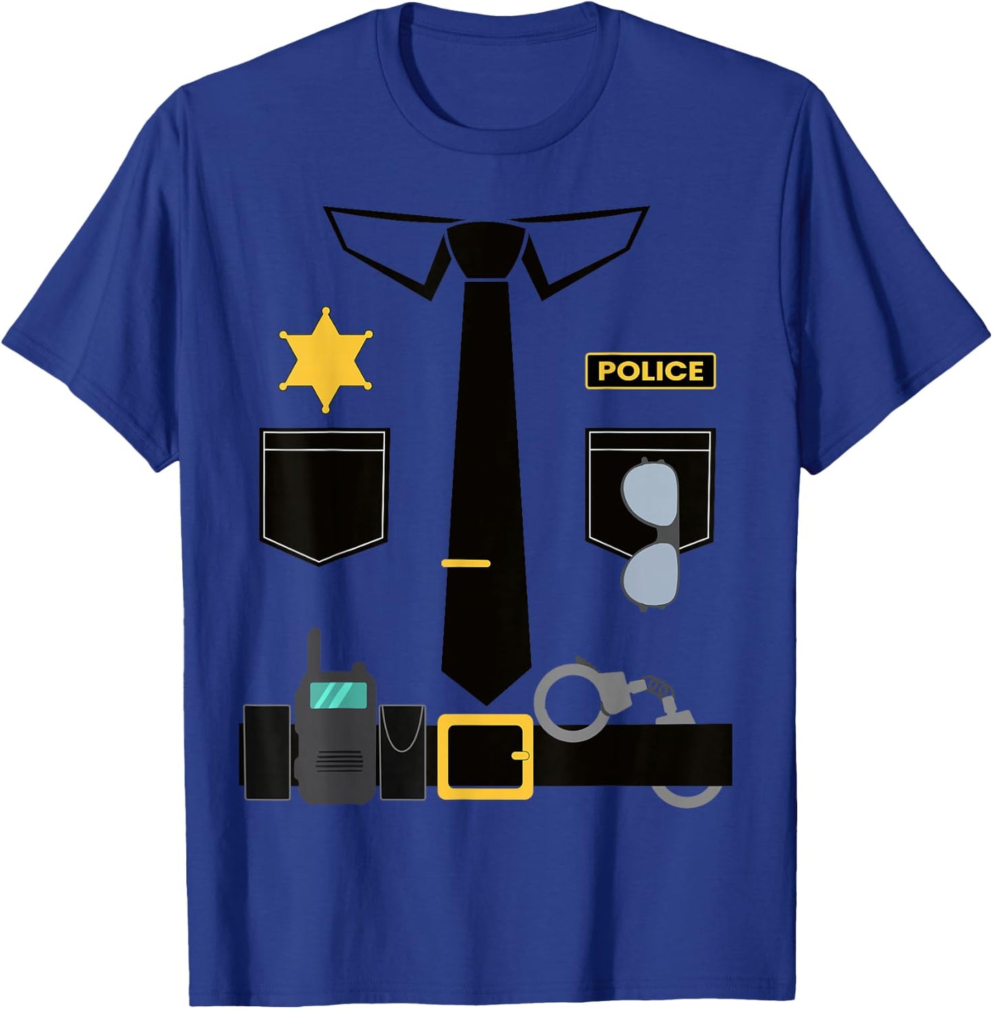 Police Costume For Kids Halloween Humor Law Enforcement T-Shirt - T-Shirt | Royal