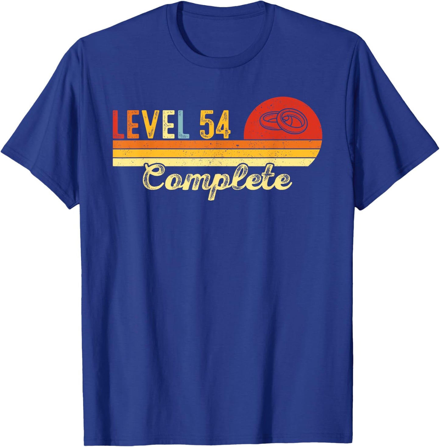 Level 54 Complete Couples Vintage 54th Wedding Anniversary T-Shirt - T-Shirt | Royal