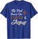 This Dad Runs On Coffee And Jesus T Shirt Christian Quote T-Shirt - T-Shirt | Royal