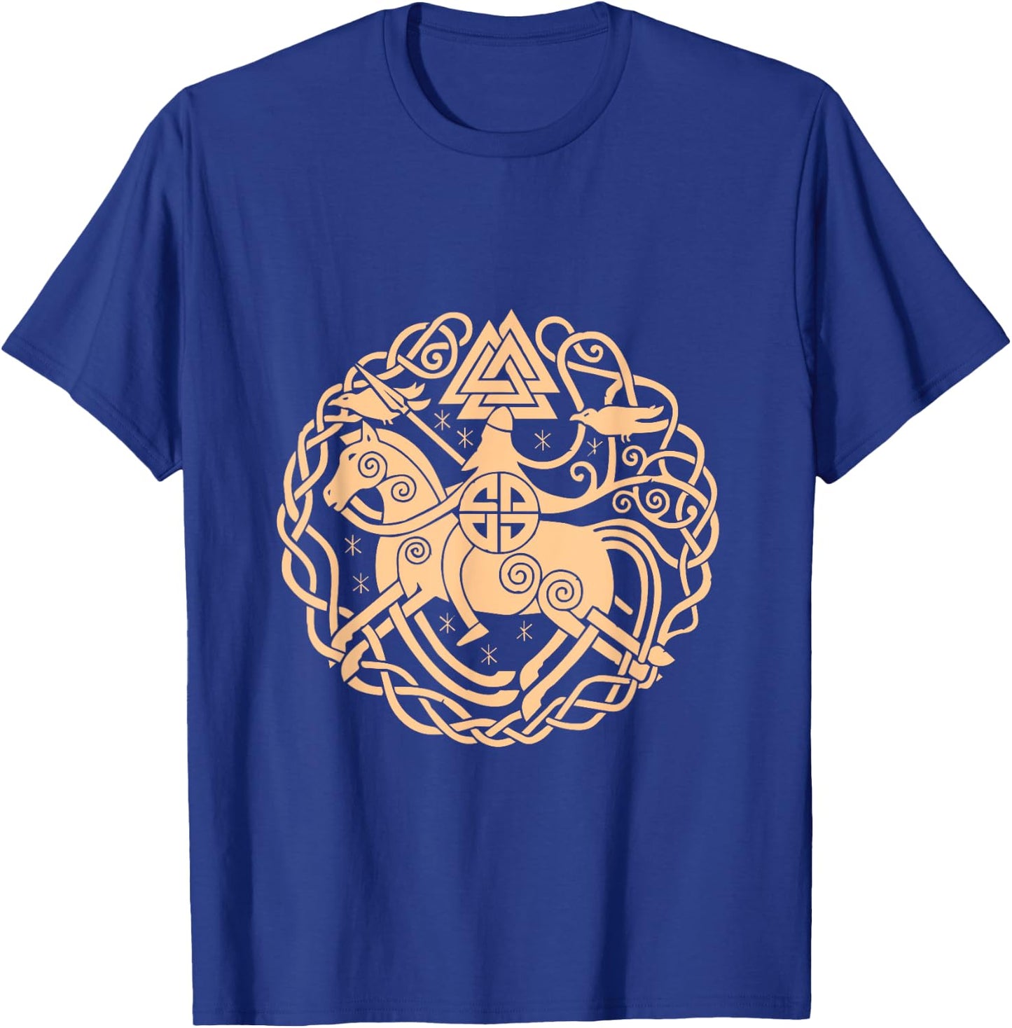 Viking Symbols Horse Valhalla Scandinavia Raven Gift T-Shirt - T-Shirt | Royal