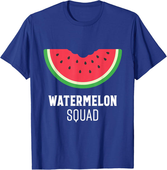 Cute Watermelon Squad Apparel Fruit Lover Matching Group T-Shirt - T-Shirt | Royal