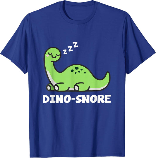 Dino Snore Adult Dinosaur T-Shirt - T-Shirt | Royal