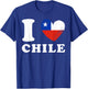 I Love Chile - Heart Flag Chile T-Shirt - T-Shirt | Royal