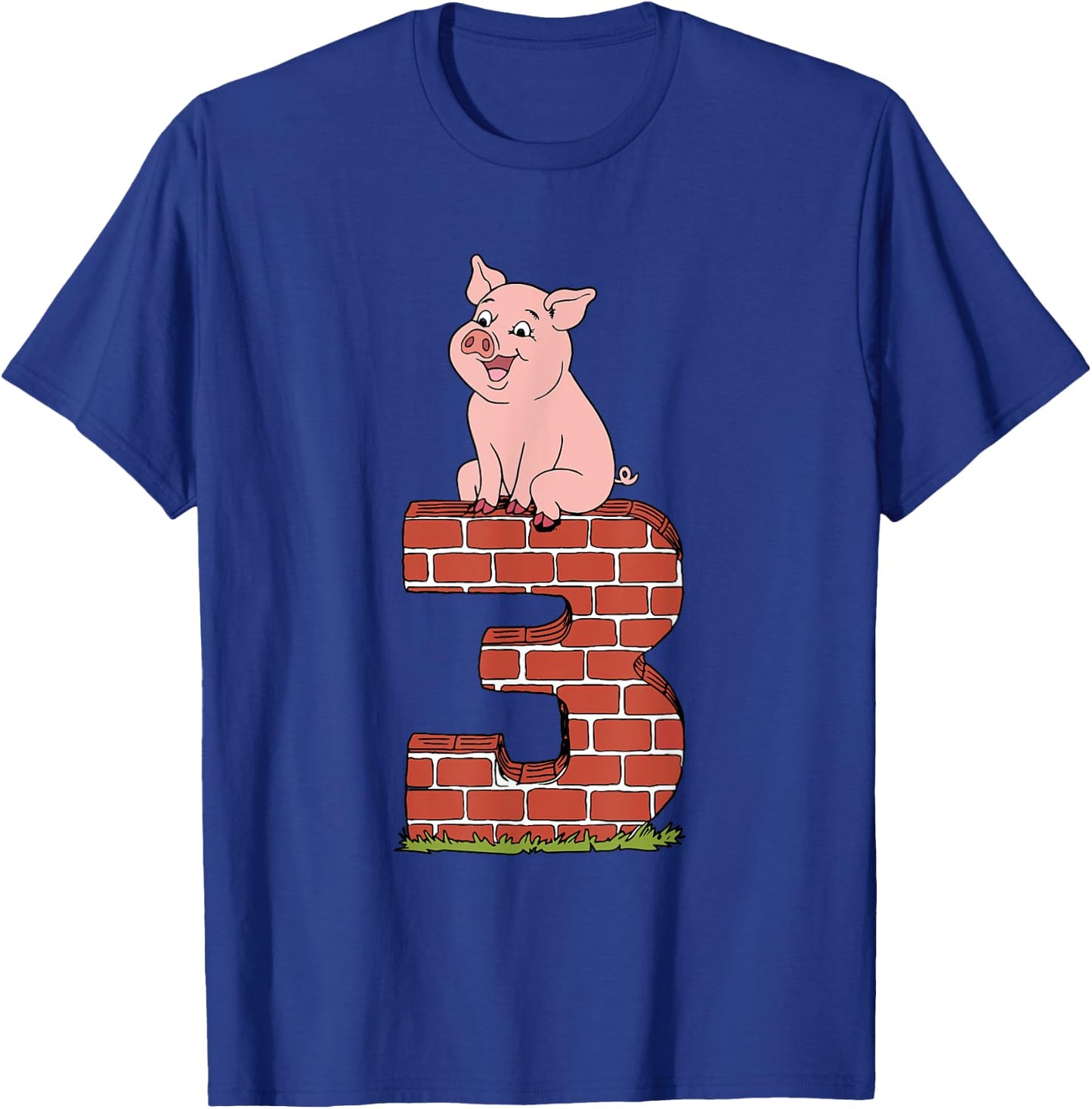 Three Little Pigs Pig 3 Halloween Costume Kids Adults T-Shirt - T-Shirt | Royal