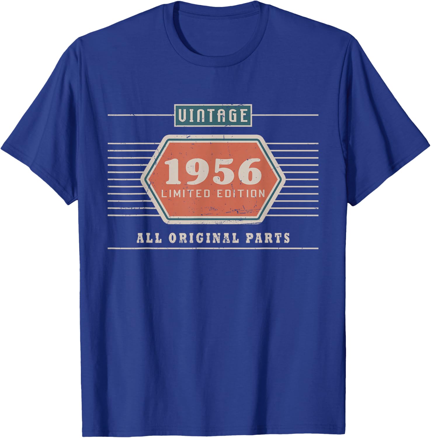 Vintage 1956, Retro 70th Birthday, 70 Years Old Birthday T-Shirt - T-Shirt | Royal