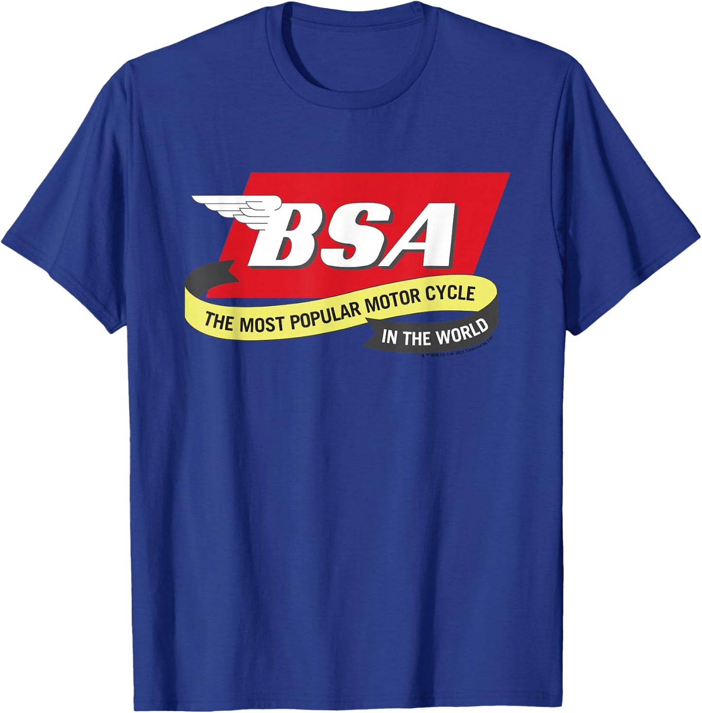 BSA Wingtip Logo Most Popular Motor Cycle T-Shirt - T-Shirt | Royal