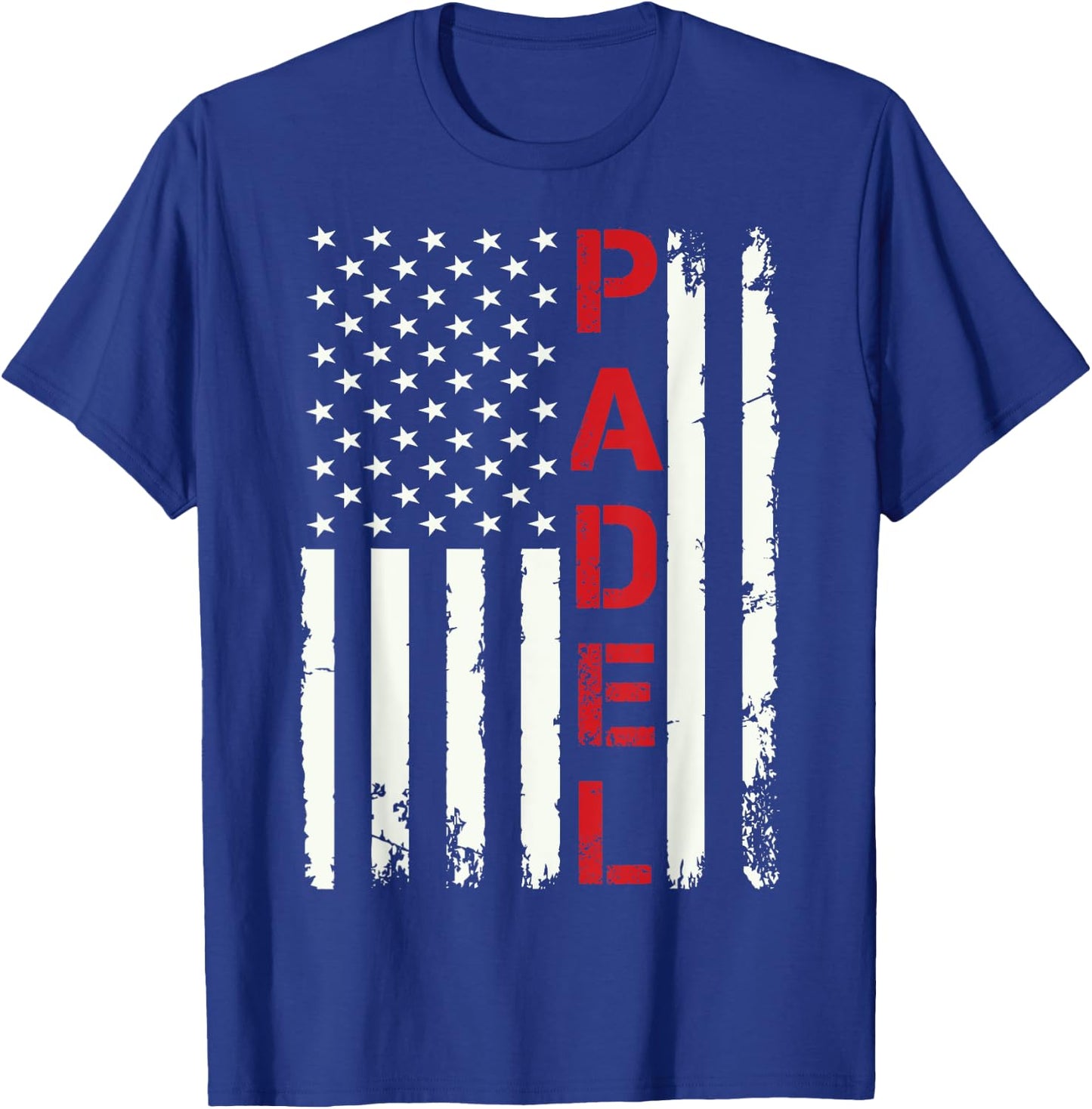 Padel-Shirt USA Flag Padel Player 4th Of July Men Father Day T-Shirt - T-Shirt | Royal