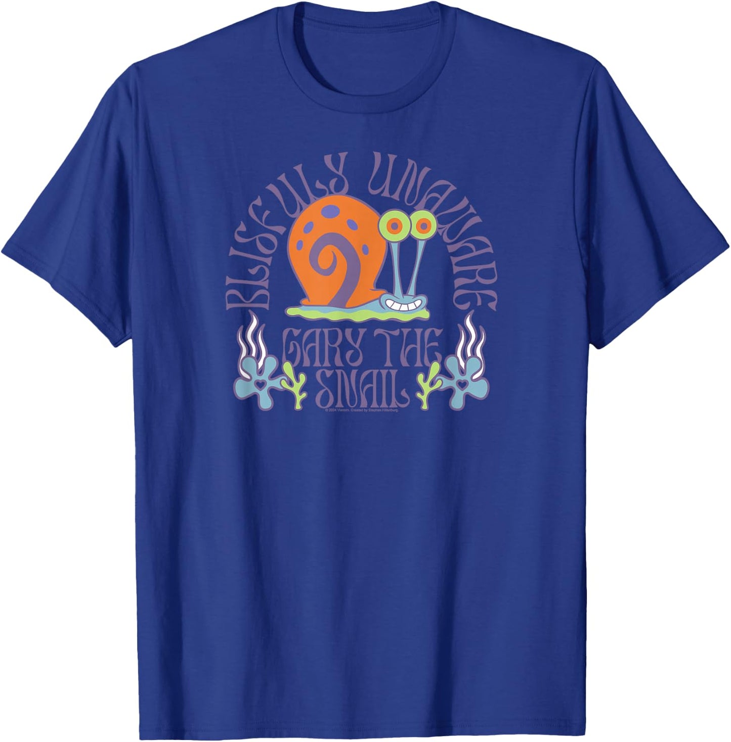 Spongebob Squarepants - Gary The Snail Blissfully Unaware T-Shirt - T-Shirt | Royal