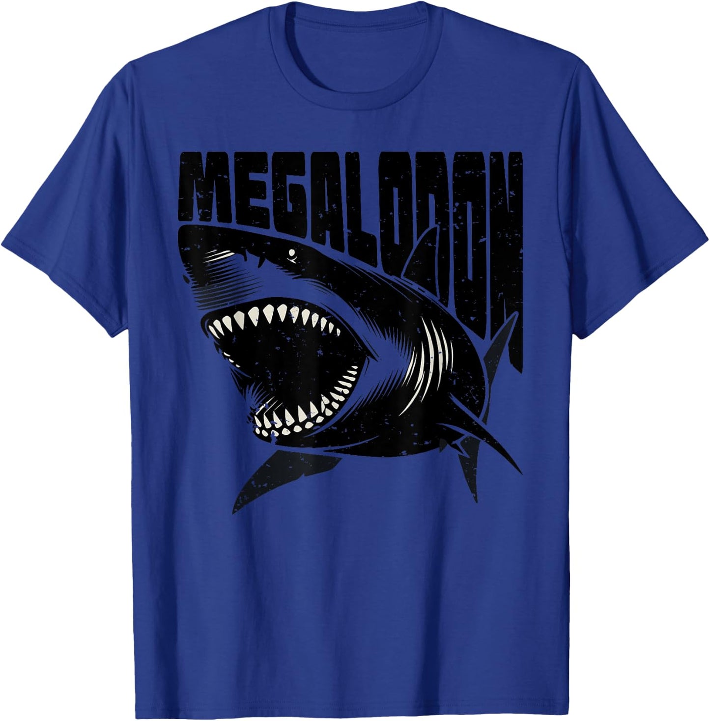 Megalodon shark lovers retro megalodons T-Shirt - T-Shirt | Royal