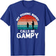 My Fishing Buddy Calls Me Gampy Retro Vintage Grandpa T-Shirt - T-Shirt | Royal