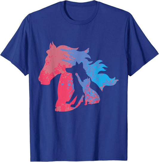 Dogs, Cats and Horses Pets Design for Animal Welfare T-Shirt - T-Shirt | Royal