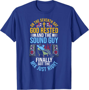 Audio Church Sound Tech Recording Engineer Church Sound Guy T-Shirt - T-Shirt | Royal