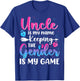 Uncle Is My Name Keeping The Gender Is My Game Reveal Baby T-Shirt - T-Shirt | Royal