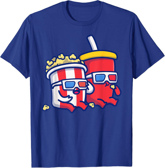 Popcorn and Soda Going to the Movies T-Shirt - T-Shirt | Royal