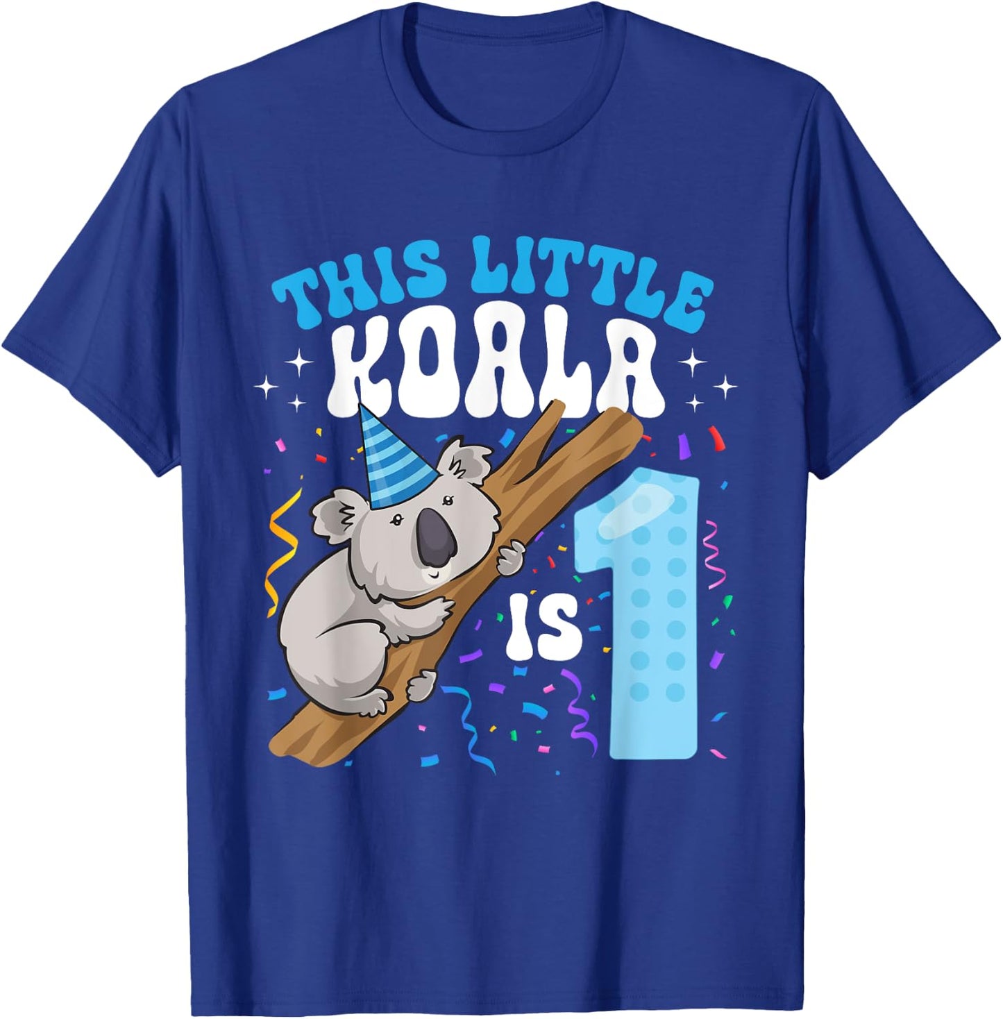 This Little Koala Is 1 Year Old 1st Birthday Party Koala T-Shirt - T-Shirt | Royal