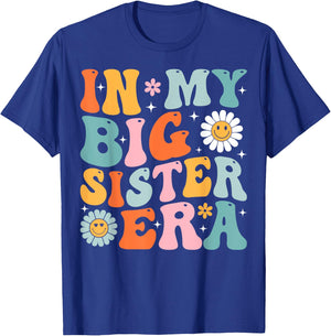 Groovy In My Big Sister Era Kids Girls Boys T-Shirt - T-Shirt | Royal