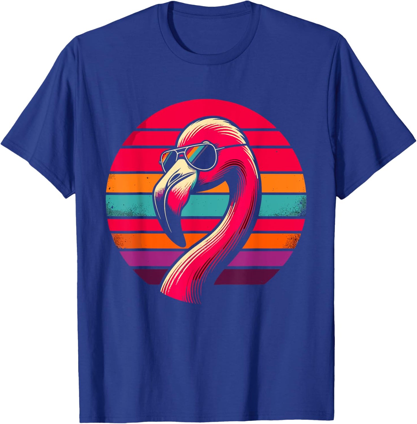 Retro Flamingo with Sunglasses T-Shirt - T-Shirt | Royal