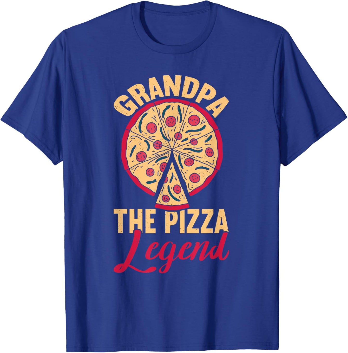 Grandpa The Pizza Legend Father's Day Funny Pizza Making T-Shirt - T-Shirt | Royal