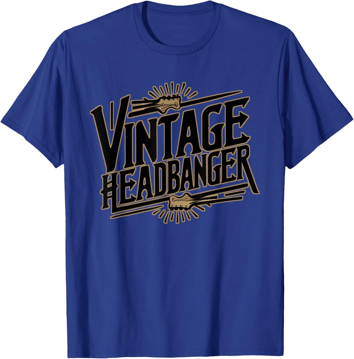 Vintage Headbanger 80's Heavy Metal Music Lovers Funny T-Shirt - T-Shirt | Royal