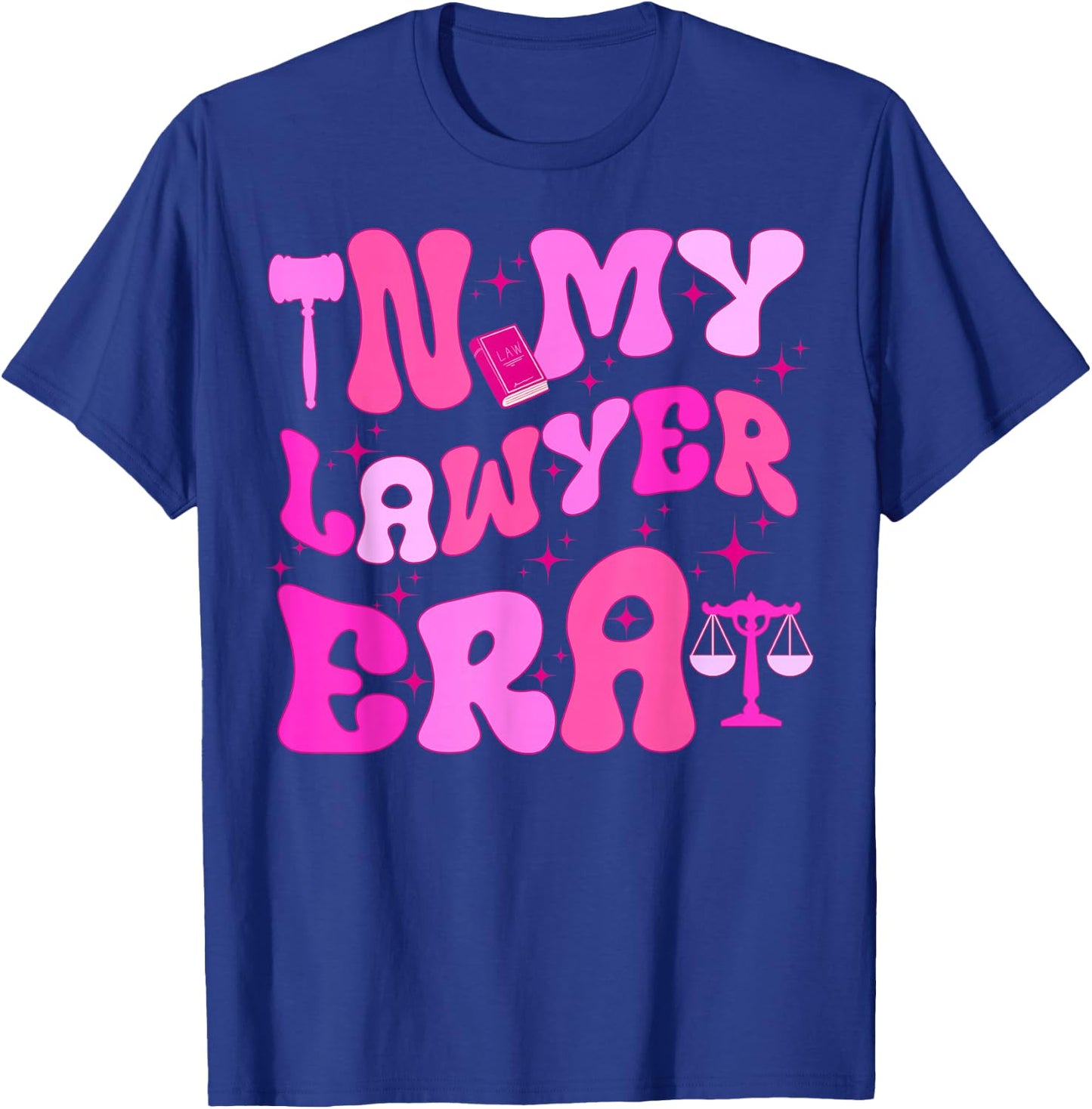 in My Lawyer Era Attorney Retro Groovy Law Student T-Shirt - T-Shirt | Royal