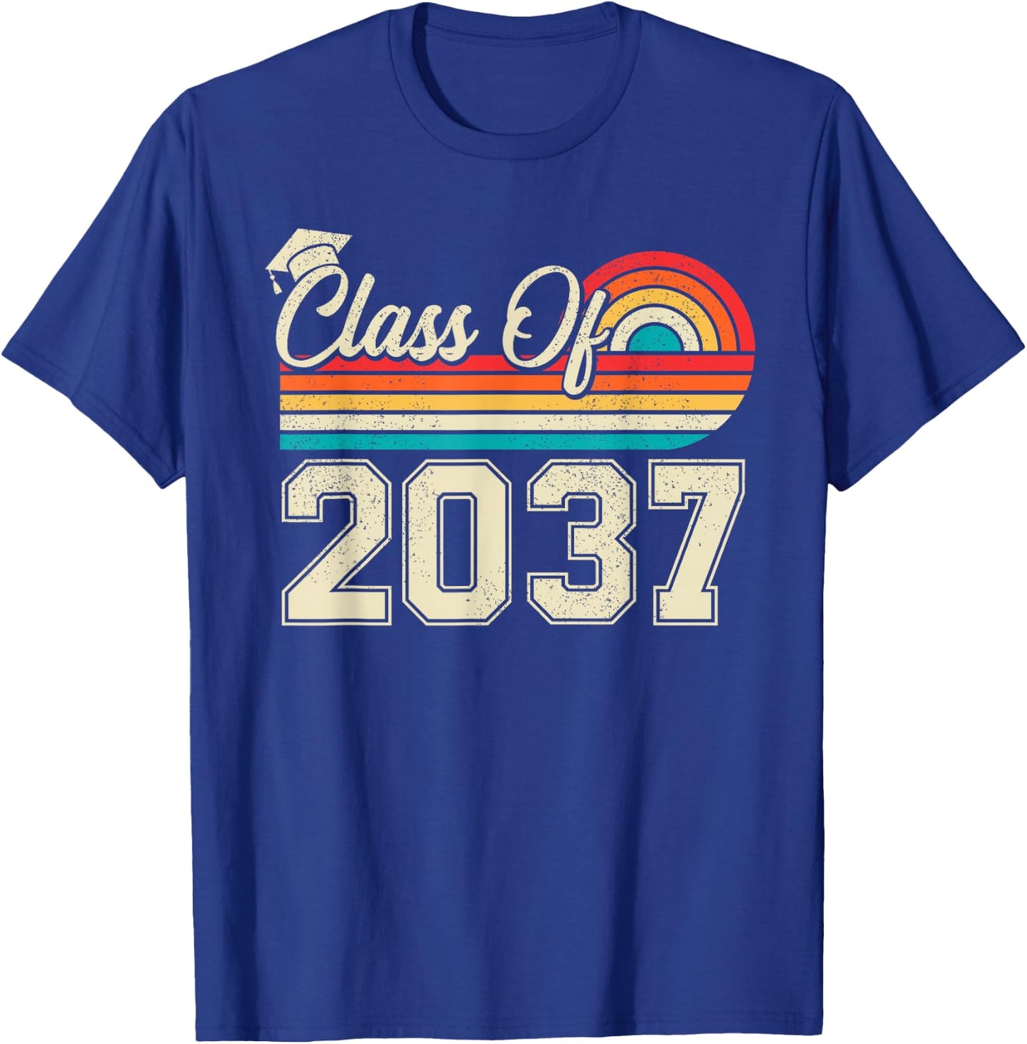 Class Of 2037 Grow With Me Kindergarten Boy T-Shirt - T-Shirt | Royal