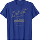 Detroit Retro Car Motor City 313 Vintage Distressed Michigan T-Shirt - T-Shirt | Royal