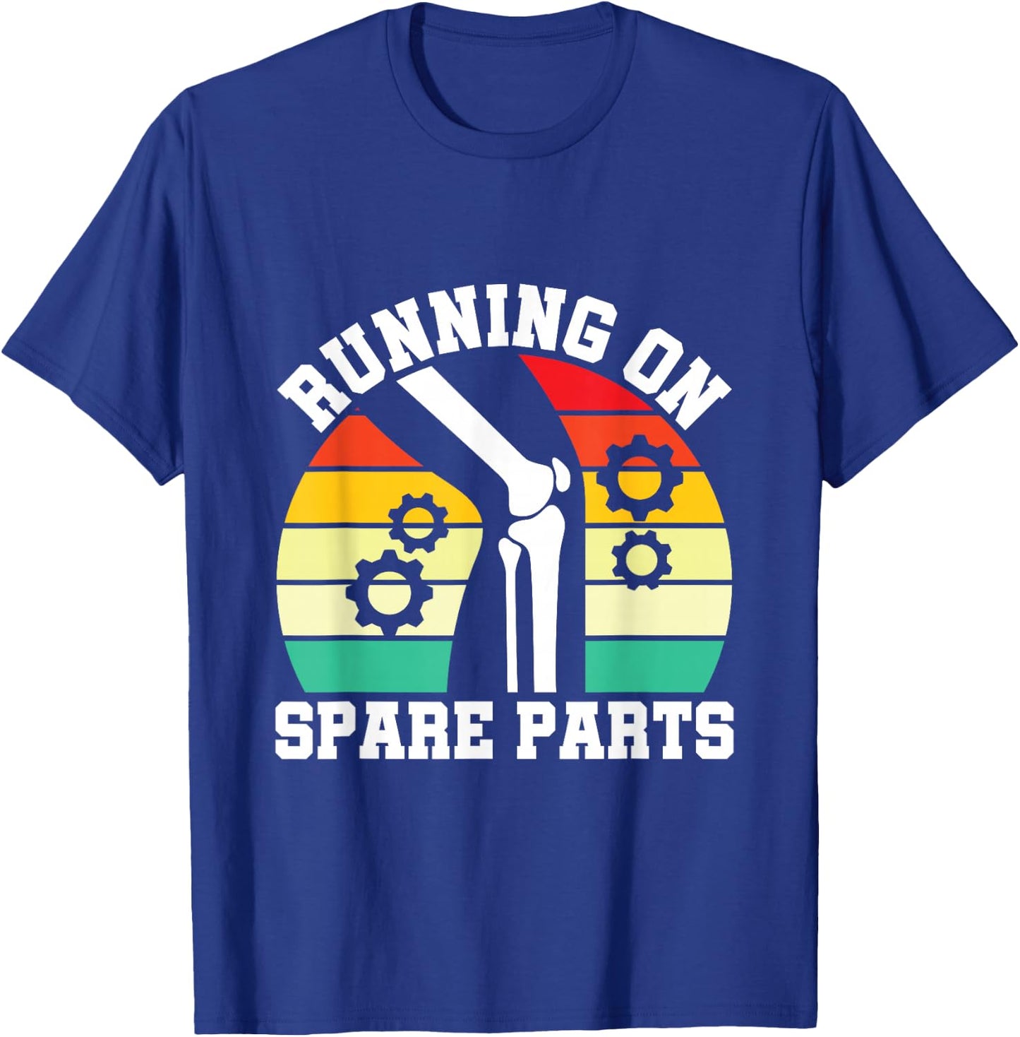 Running On Spare Parts - Knee Replacement Surgery T-Shirt - T-Shirt | Royal