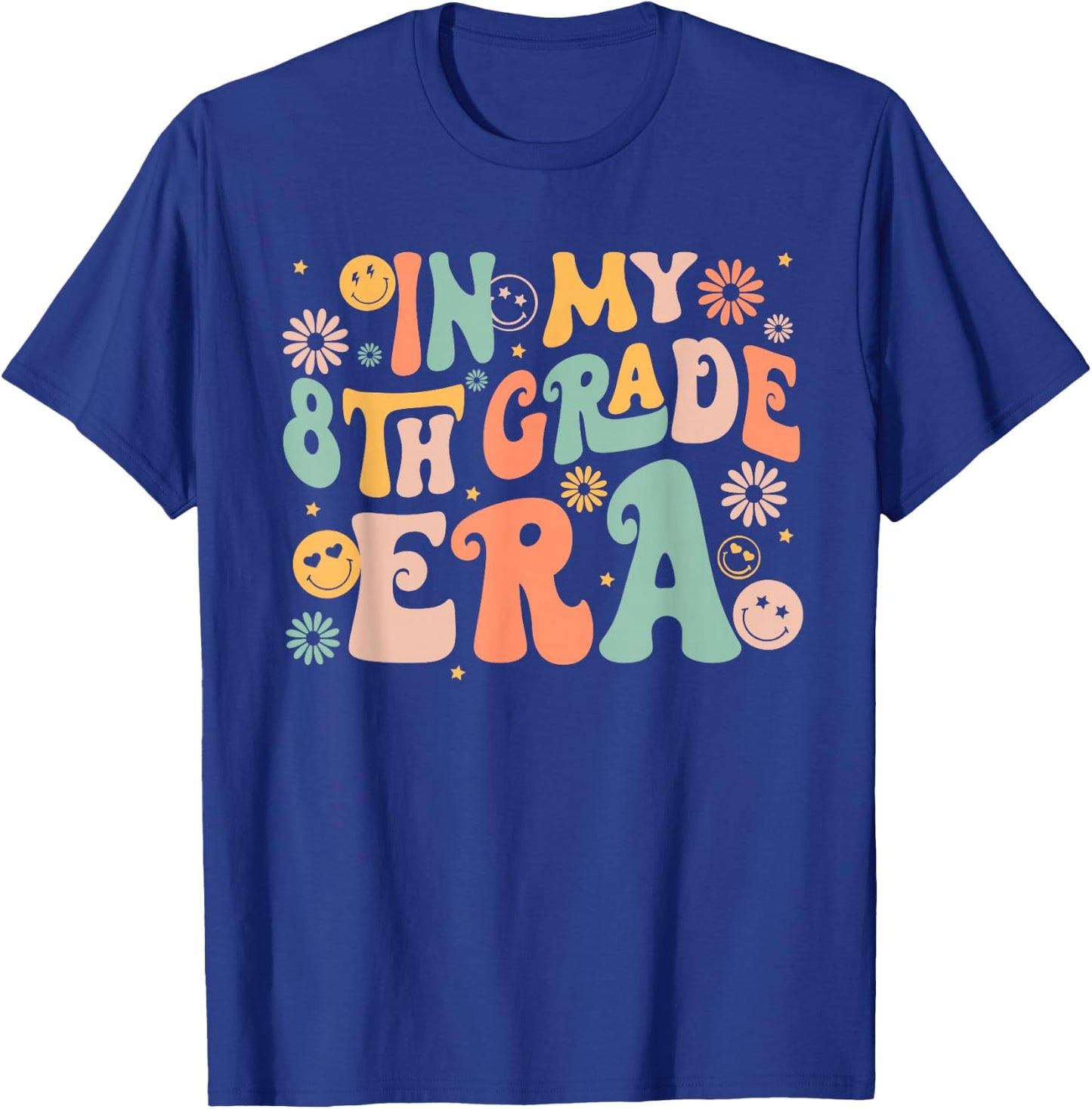 In My Eighth Grade Era Retro 8th Grade Back to School T-Shirt - T-Shirt | Royal