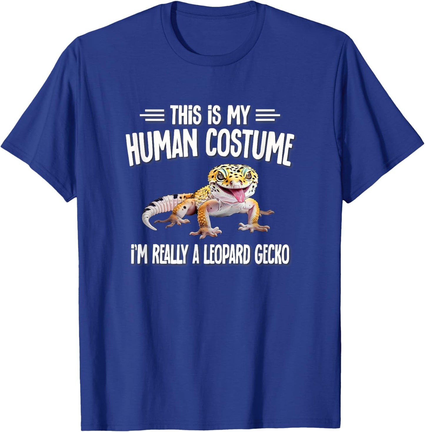 Reptile Human Costume Leopard Gecko Lover T-Shirt - T-Shirt | Royal